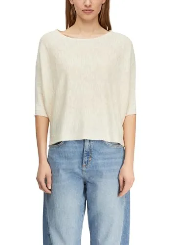 Comma Damen Sweater 2181609 White S - Eleganter Rundhalsausschnitt und 3/4-Ärmel für einen stilvollen Look. Der Regular Fit sorgt für optimalen Tragekomfort – perfekt für jeden Anlass.
