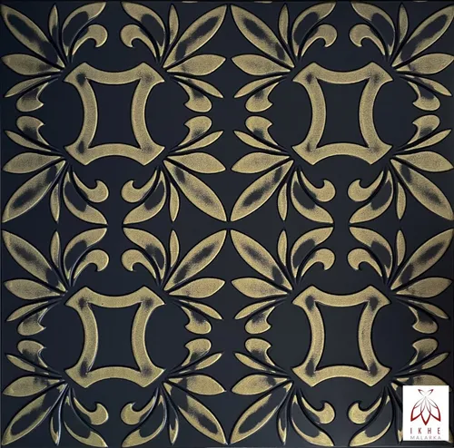 IKHEMalarka 3D Wandpaneel aus Polystyrol Styropor XPS, BxL: 50,00x50,00 cm, 0,25 qm, Paneelen für Wand & Decken 50x50cm