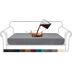 Sitzkissenbezug Wasserdicht Stretch Jacquard 2 Sitzer Hellgrau - Schütze deine Couch stilvoll mit dem wasserdichten Stretch-Jacquard-Sitzkissenbezug für 2-Sitzer in Hellgrau. Der Bezug ist extrem dehnbar, pflegeleicht und sorgt für einen sicheren Halt – ideal für Familien mit Kindern und Haustieren.
