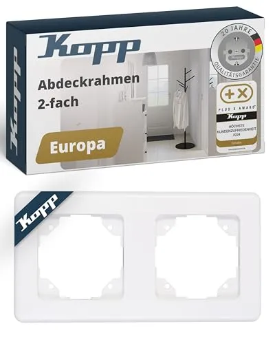 Kopp EUROPA 2-fach Abdeckrahmen in Arktis-Weiß von Kopp