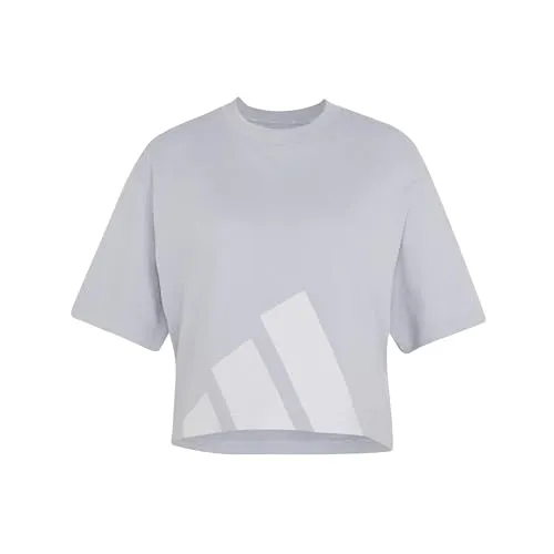 adidas Women's Essentials Big Logo Boyfriend T-Shirt - Stylisches, locker geschnittenes T-Shirt aus 100 % Baumwolle für hohen Tragekomfort. Ideal für lässige Outfits mit einem großen Logo-Design.