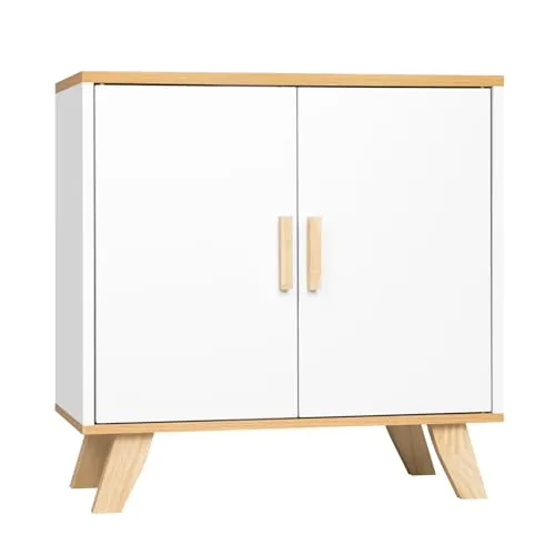 EUGAD Waschbeckenunterschrank Unterschrank Badezimmerschrank Waschtisch Badschrank mit 2 Türen 60 x 30 x 60 cm Weiß