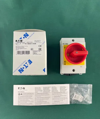 Eaton/Moeller Ein-Aus-Schalter T0-1-8200/I1/SVB - Leistungsschalter mit NOT-AUS-Funktion, IP65 Schutzart, ideal für sichere Anwendungen und Oberflächenmontage.
