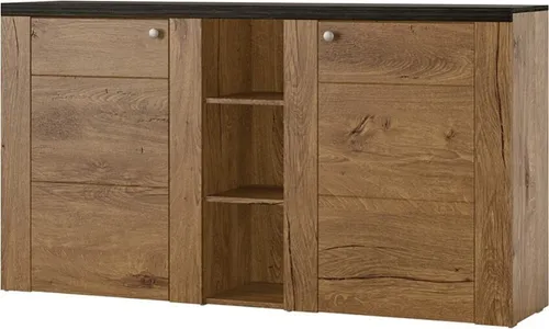 Design-Buffet 155cm in Eichen- und Schwarzholzoptik, Kollektion SANTIAGO