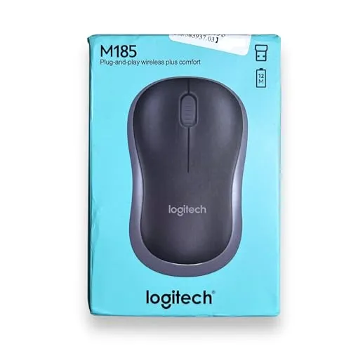 Logitech M185 Wireless Mouse Maus, schwarz