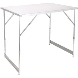 Tapeziertisch klappbar - Höhenverstellbarer Mehrzwecktisch in Weiß - Werkstatteinrichtung: Der NATIV Tapeziertisch ist leicht, klappbar und höhenverstellbar, ideal für vielseitige Einsätze wie Flohmärkte oder Gartenpartys.