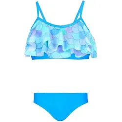 Aquarti Bustier-Bikini Aquarti Mädchen Bikini Set Bustier Bikinislip Zweiteiliger Badeanzug blau|grün 134