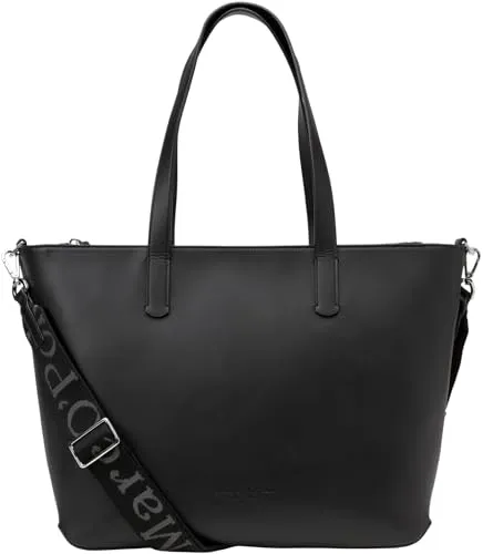 Marc O'Polo Shopper Tasche M 42 cm - Schwarz - Handtaschen, stilvolle und geräumige Shopper Tasche für den Alltag, ideal für den modernen Look