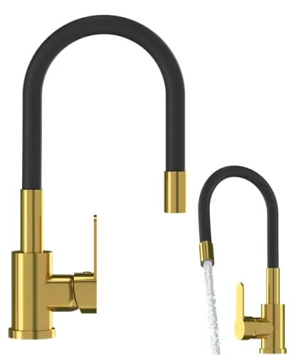 Granitan GRADO Wasserhahn mit schwenkbarem Auslauf in gold von Granitan