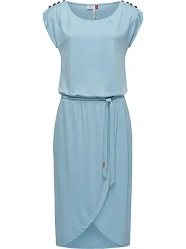 Ragwear Damen Kleid Midi Sommerkleid Ethany Light Blue23 Gr. S
