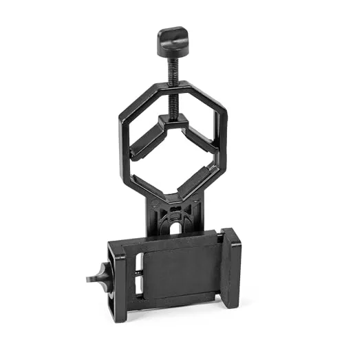 Omegon Teleskop Smartphone Adapter 25-48mm - Teleskope: Universeller Smartphone-Adapter für Astrofotografie, einfach zu montieren und ideal für beeindruckende Bilder von Natur und Mikrokosmos.