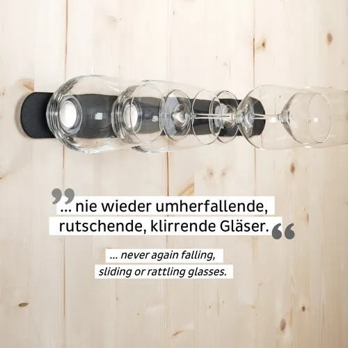 silwy Metall-Leiste für Magnetgläser, 50cm, schwarz in schwarz von Silwy