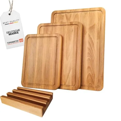 Topanbieter999 Schneidebrett, Schneidebretter Set mit Ständer 27/33/40