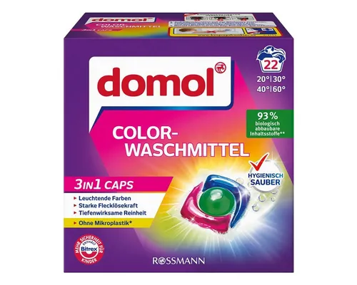 Domol 3in1 CAPS Colorwaschmittel (22 WL, 22 Caps)