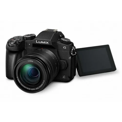 Panasonic Lumix DMC-G80 + 12-60mm Objektiv - Spiegelreflex- & Systemkamera mit 16 MP Live MOS Sensor, ideal für kreative Fotografie und beeindruckende Bildqualität.