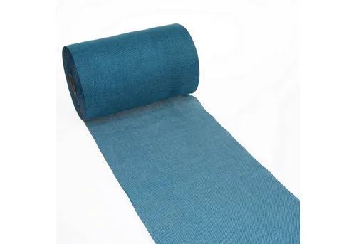 Deko AS Tischläufer Tischläufer Shabby Chic in Leinenoptik 20cm - türkis - 5m - 69-200-5- (1-tlg, 1 Rolle Tischläufer), Strapazierfähig