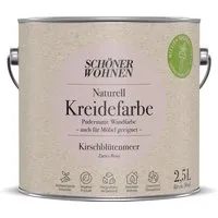Schöner Wohnen Naturell Kreidefarbe 2,5 Ltr. Kirschblütenmeer - Farben - Hochdeckende, vegane Wandfarbe in zartem Rosa, ideal für Wände und Möbel, umweltfreundlich und emissionsarm.