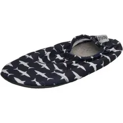 Slipstop Kinder Hausschuhe DIVE Haie navy, Größe: 18/20 EU - Rutschfeste Hausschuhe für Jungen, ideal für drinnen und draußen, mit coolem Hai-Design und optimalem Halt beim Spielen.