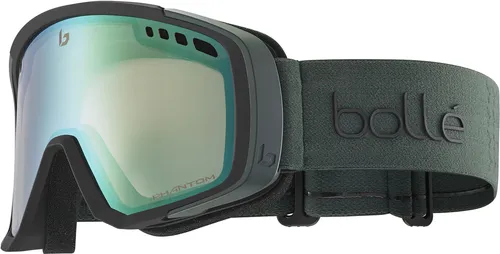 BOLLE MAMMOTH Schneebrille 2025 - Black Forest Matte - Snowboardbrille mit großem Sichtfeld und photochromatischem Glas. Optimale Luftzirkulation dank symmetrischer Lüftungsöffnungen, ideal für ungetrübten Fahrspaß!