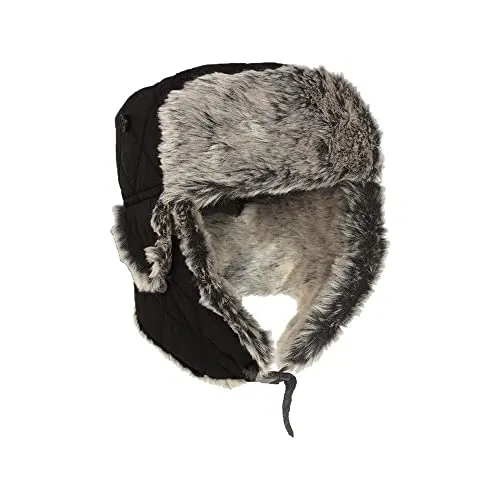 Mil-Tec Strickmütze mit Kunstpelz schwarz (Größe 55/56) - Stylische Wintermütze aus 100% Polyester, ideal für kalte Tage. Mit Kunstpelzbesatz für zusätzlichen Komfort und Wärme.