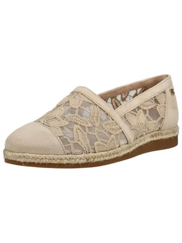 Paul Green Halbschuhe Leder Espadrille beige 38 EU - Elegante Halbschuhe aus hochwertigem Leder in Beige. Ideal für lässige Anlässe, mit komfortablem Blockabsatz von 3 cm. Zeitloser Stil für jeden Schritt.