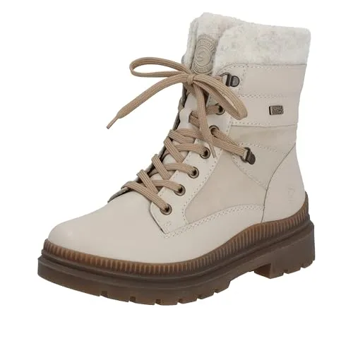 Remonte Damen D0C77 Schneestiefel - Muschel/Ginger/Lehm/Sand - 41 EU - Wanderschuhe mit hochwertigem Echtleder, warm gefüttert, wasserabweisender TEX-Membran und einfachem Einstieg durch Reißverschluss.