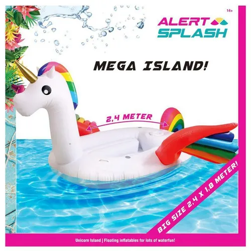 Party Lounge Badeinsel Luftmatratze XL Riesen Einhorn Pool Liege groß 240cm Neu