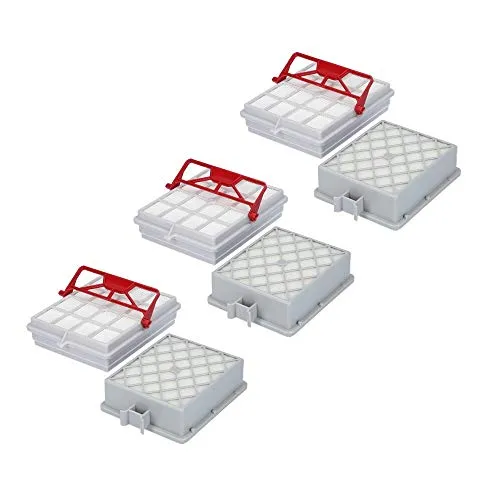 HEPA-Filter weiß + 3 x HEPA Motorfilter grau, geeignet für Staubsauger Lux Intelligence 3 x