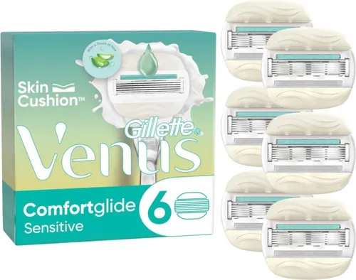 Gillette Venus ComfortGlide 5 Sensitive, 6 Ersatzklingen