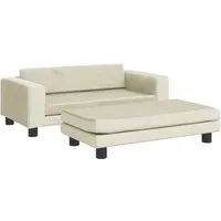 vidaXL Kindersofa mit Hocker - Gemütliche Couch für Kinder - Sofas fürs Kinderzimmer mit runden Kanten, dick gepolstert für höchsten Komfort und Sicherheit. Ideal für entspannte Stunden im eigenen kleinen Reich!