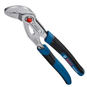 Bosch Professional Wasserpumpenzange 252mm - Zangen für präzises Arbeiten, mit robustem Chrom-Vanadium-Stahl und ergonomischem Softgrip für maximalen Komfort beim Festziehen und Lösen von Rohren bis 46 mm Durchmesser.