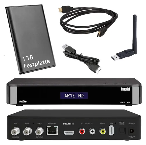 Imperial HD 7i Twin SAT Receiver mit 1TB Festplatte von netshop 25