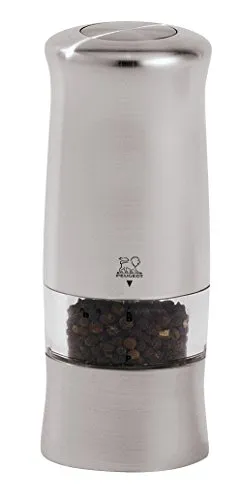 Peugeot Zeli Elektrische Pfeffermühle, ABS, Stahl, 5,6 x 5,6 x 14 cm