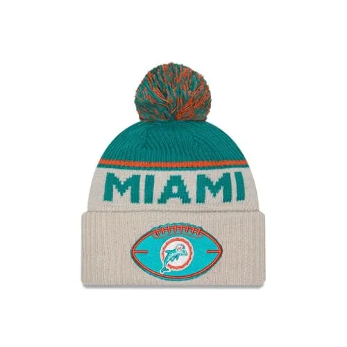 New Era Miami Dolphins NFL 2024 Sideline Bommelmütze von New Era