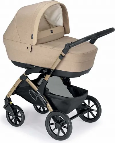 3in1 Kombi-Kinderwagen Dinamico Smart - Beige | inkl. Zubehör - Vielseitiger Kinderwagen mit italienischem Design, 4-fach verstellbarer Rückenlehne und praktischen Funktionen für maximalen Komfort von der Geburt bis 4 Jahre.