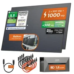 Solarway Balkonkraftwerk 1000 Wp