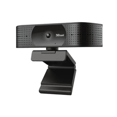 Trust TW-350 4K UHD Webcam - Webcams für brillante Videoqualität, ideal für professionelle Meetings mit automatischer Fokussierung und gestochen scharfen 4K-Bildern.