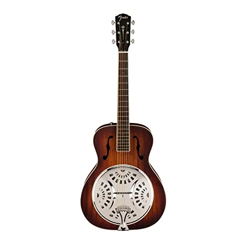 Fender PR 180E Dobro - Spider-Cone-Resonator - Gitarren- & Bass-Zubehör mit stählernen Klang für Bluegrass, Laminierte Mahagonidecke und Fishman Tonabnehmersystem für optimale Bühnenperformance.