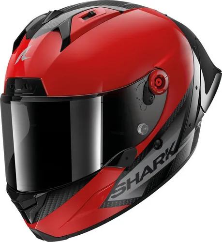SHARK HELMETS Aeron-GP Motorradhelm Carbon Rot Anthrazit Gr. M - Erlebe Höchstgeschwindigkeitsfahrten mit dem SHARK Aeron-GP Helm! Mit innovativer A2S Technologie zur Reduzierung von Luftwiderstand und optimalem Komfort für Brillenträger ist dieser Helm perfekt für jeden Fahrer.
