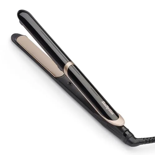 BaByliss Super Smooth Glätteisen ST393E - Glätteisen mit Anti-Frizz Ionen-Technologie und 6 Temperaturstufen bis 235°C für glänzendes Haar und schnelle Styling-Ergebnisse, inklusive Hitzeschutzmatte.