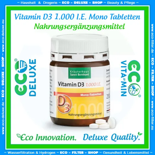 Vitamin D3 1.000 I.E. Mono-Tabletten 💯 Nahrungsergänzungsmittel 💰HOT % SALE🛒