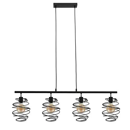 Briloner Leuchten Pendelleuchte 4-flammig - Retro Vintage Design - Lampen im retro/vintage Stil, 4-flammig und individuell dimmbar für optimale Lichtgestaltung in jedem Raum. Ideal als Esszimmer- oder Wohnzimmerlampe.