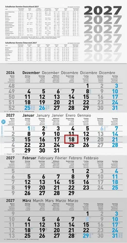 Glocken Viermonatskalender 30x55,5cm RCP