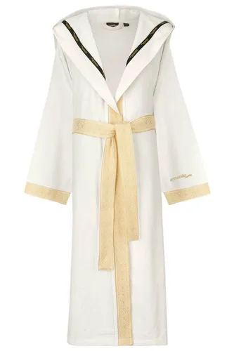 Aymando Bademantel Weiß, 100% Baumwolle, Kapuze, Bindegürtel, Geschenkverpackung