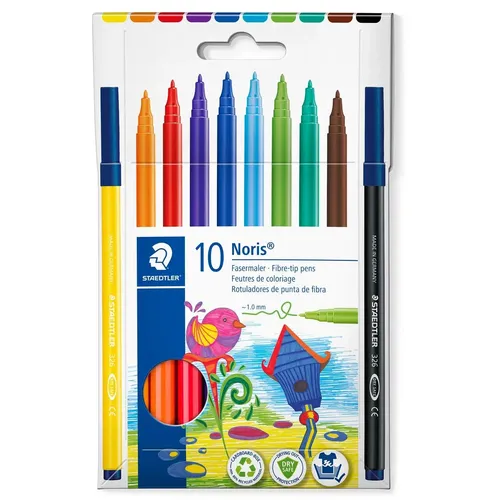 STAEDTLER Fasermaler Noris 10er-Set im Kartonetui 1mm retail