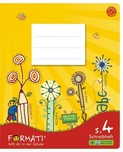 Schulheft Schreibheft Quart Lineatur S.4 10/5 liniert 20 Blatt