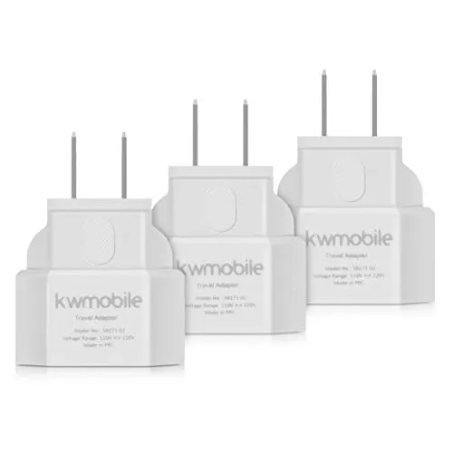 kwmobile 3X USA Adapter Steckdose - Adapter USA Deutschland Stecker - Reiseadapter auch für Kanada und Mexiko - EU to US Steckdosenadapter - Reisestecker - Internationale Netzadapter