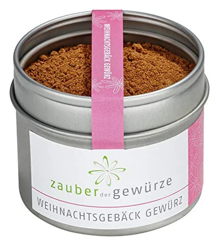 Zauber der Gewürze Weihnachtsgebäck Gewürz, Verführerische Mischung für Plätzchen, Lebkuchen, Stollen & Zimtsterne, Weihnachtlicher Genuss, 50 g