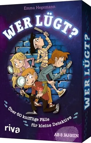 Wer lügt?: Spannendes Ratespiel, Rätselspaß, Minikrimis, Reisespiel für Kinder. Geschenk zu Geburtstag, Weihnachten
