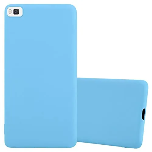 Cadorabo Hülle kompatibel mit Huawei P8 Schutzhülle TPU Silikon Case Candy Design Slim Kratzfest Weiche Gummi mit Rundumschutz Case Hülle für Huawei P8 in Blau